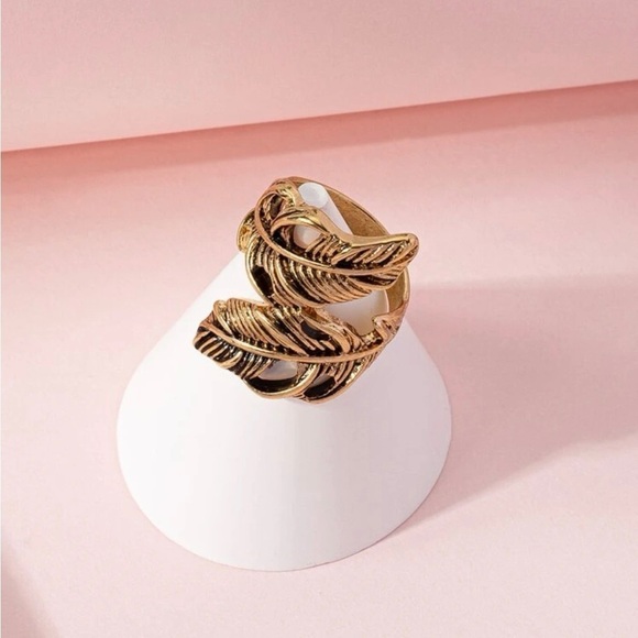 Bohemian Feather Wrap Womens Ring - Picture 4 of 16